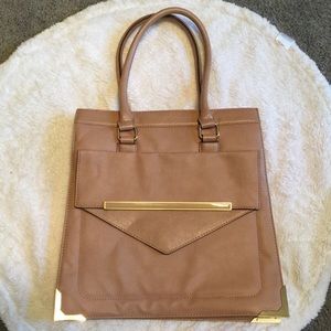 Aldo beige and gold handbag